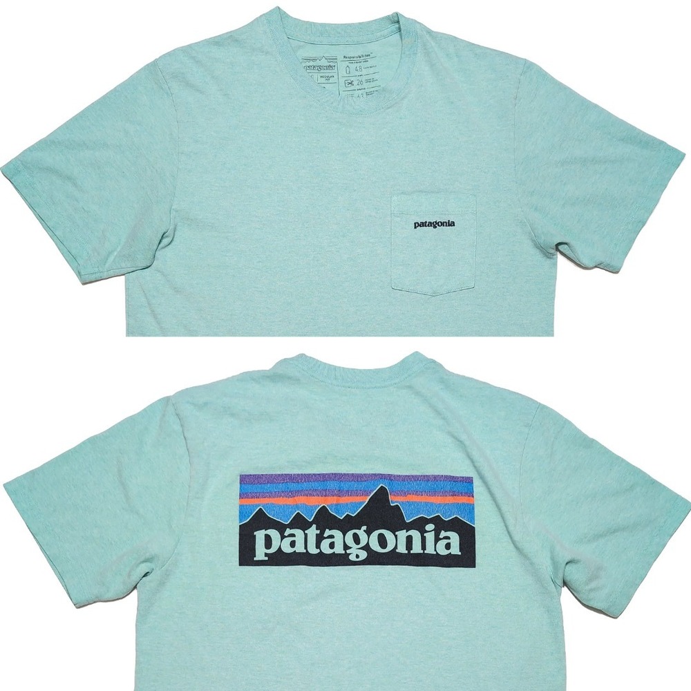 PATAGONIA Responsibili-Tee Short Sleeve T-Shirt‎ P-6 Green 39178 Men's Medium M